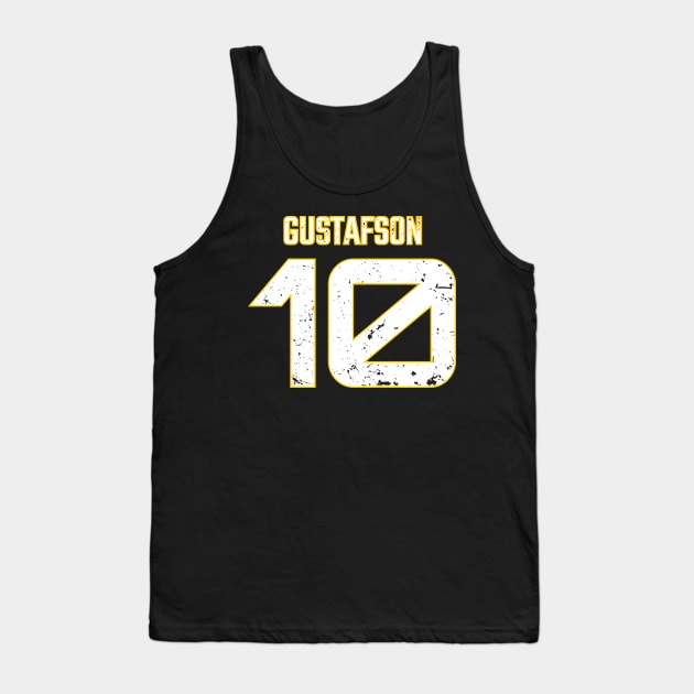 Megan Gustafson Yellow Distressed Jersey Number 10 BP-15 Tank Top by itsMePopoi